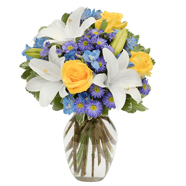 Image of Bright Blue Skies Bouquet