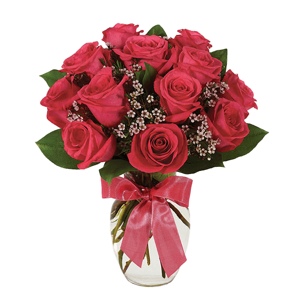 Image of Hot Pink Rose Bouquet