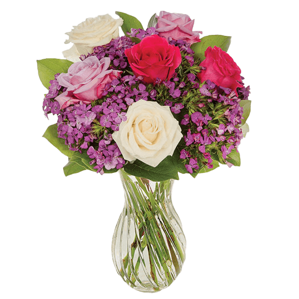 Image of Multicolor Jewel-Toned Rose Bouquet